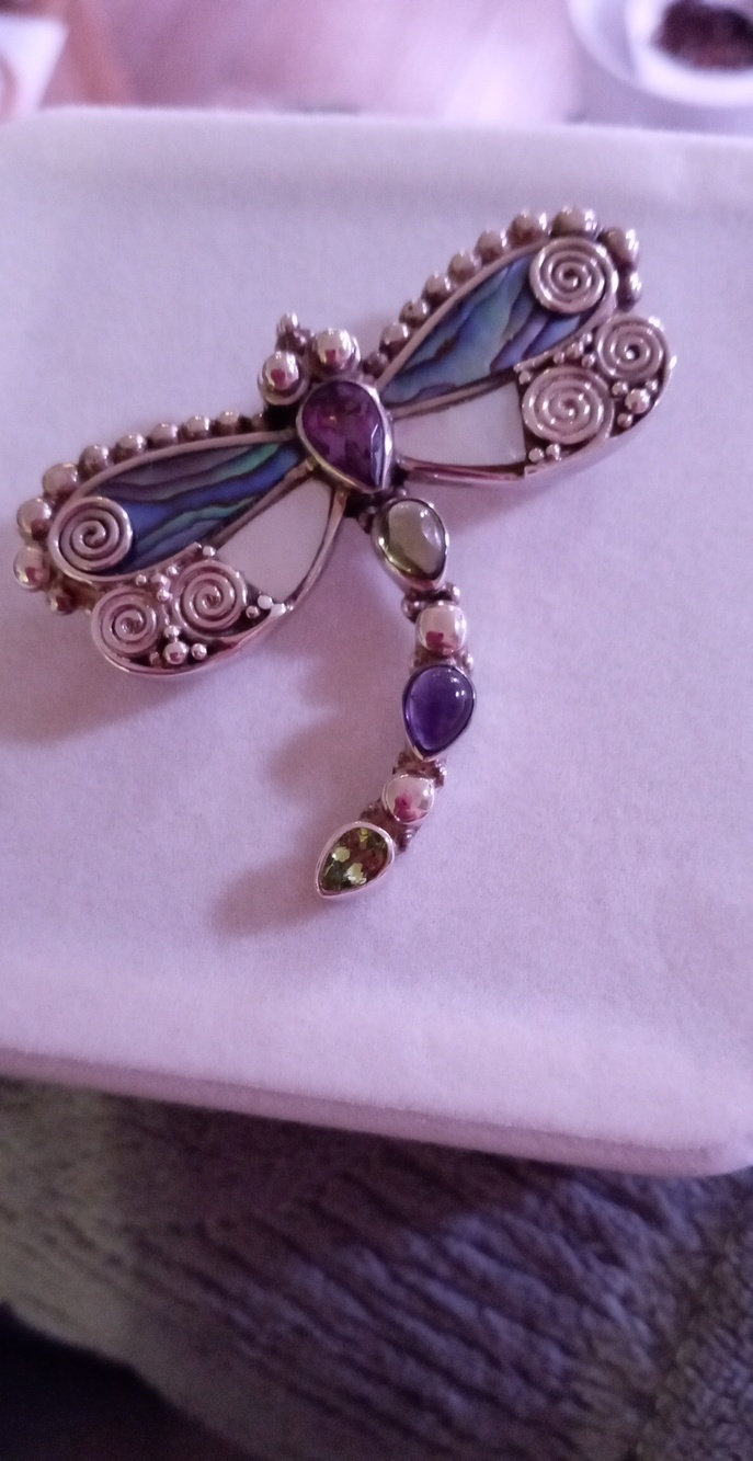 SAJEN SILVER Dragonfly Brooch/Pendent.